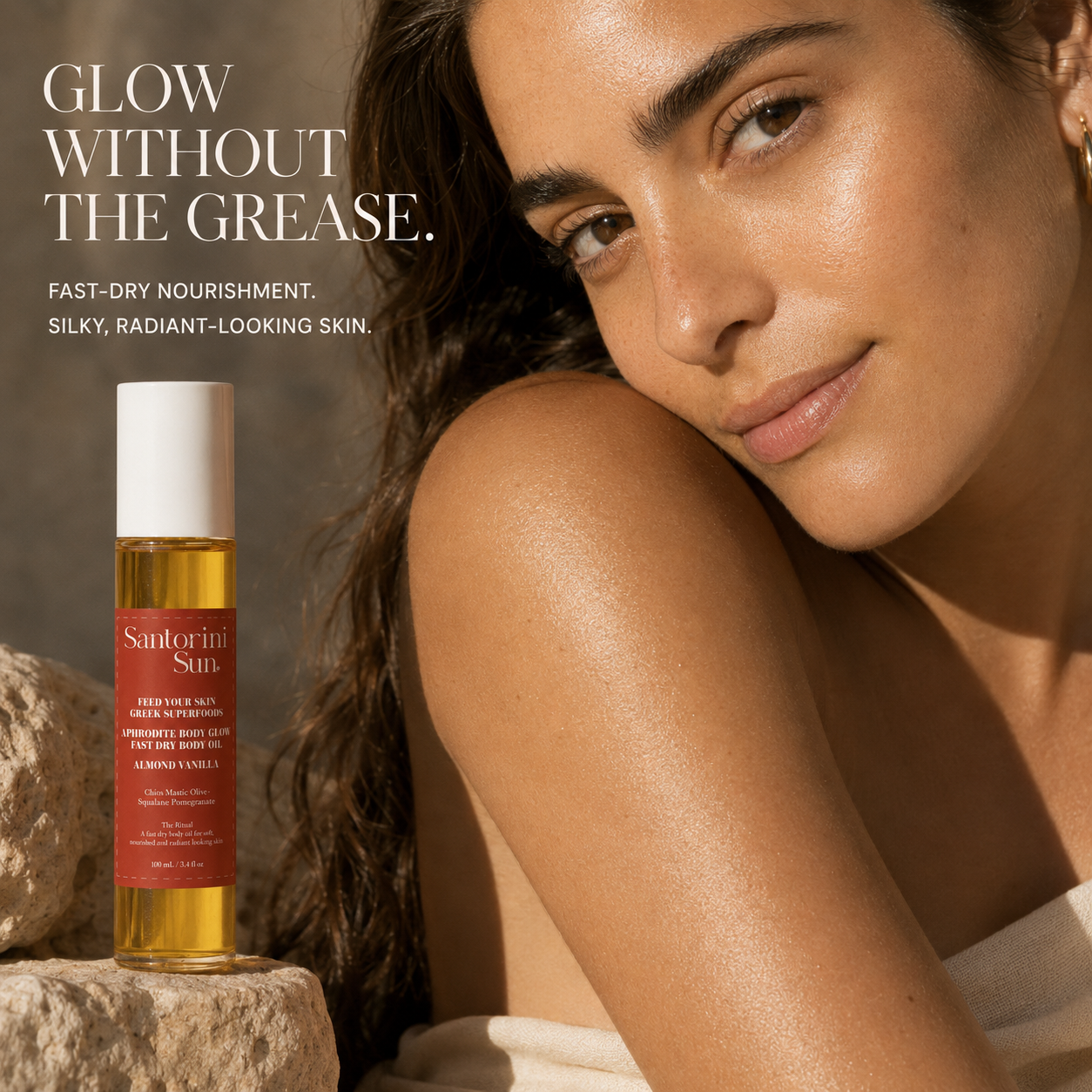 Aphrodite Fast-Dry Body Oil — Fast-Dry, Non-Greasy Mediterranean Body Oil with Chios Mastic & Pomegranate