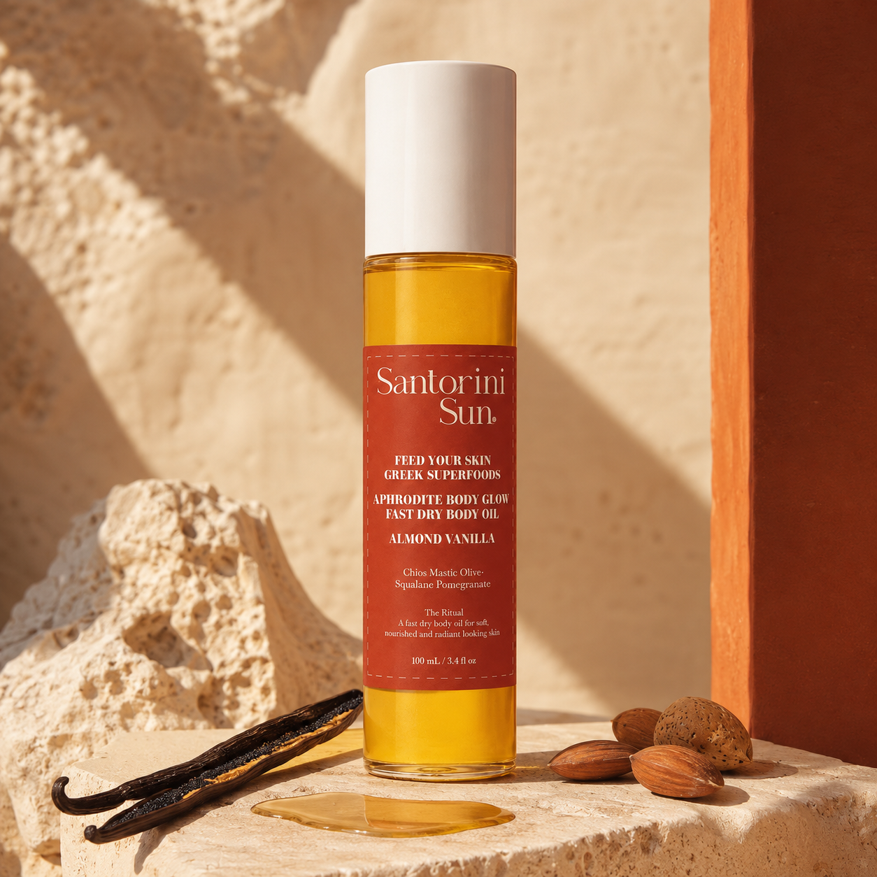 Aphrodite Fast-Dry Body Oil — Fast-Dry, Non-Greasy Mediterranean Body Oil with Chios Mastic & Pomegranate