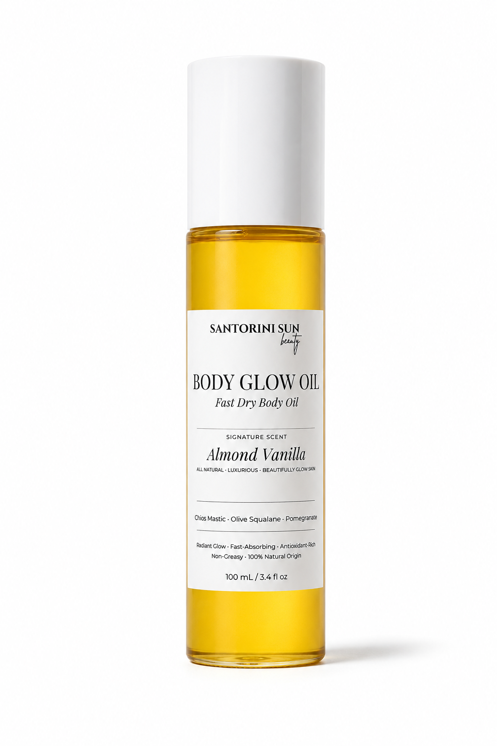 Body Glow Oil — Fast-Dry Mediterranean Body Oil | Chios Mastic | Santorini Sun