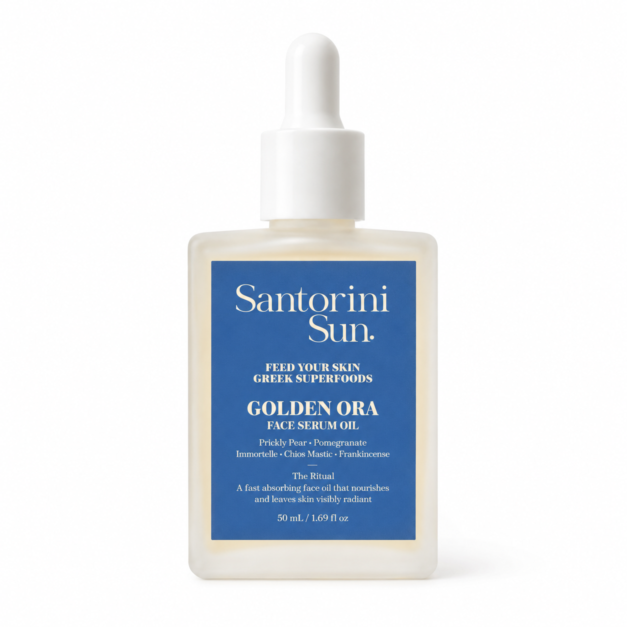 Golden Ora Face Serum Oil — Anti-Ageing Greek Superfood Serum with Chios Mastic & Prickly Pear