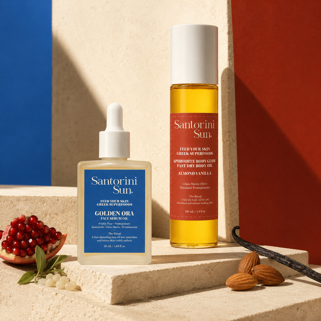 The Glow Duo — Golden Ora Face Serum + Body Glow Oil | Complete Mediterranean Glow Ritual