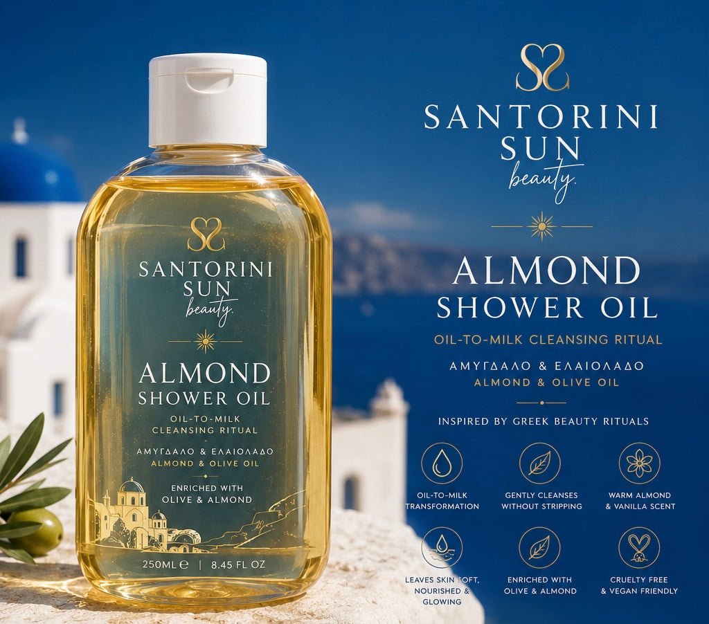 Almond Body Wash Oil — Oil - to - Milk Cleansing Ritual - Santorini Sun