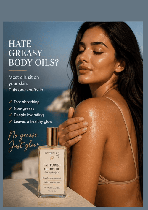 Body Glow. Fast Dry body oil - Santorini Sun