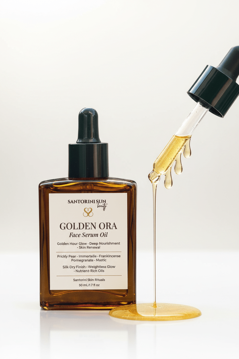 Golden Ora face serum oil. 50ml - Santorini Sun